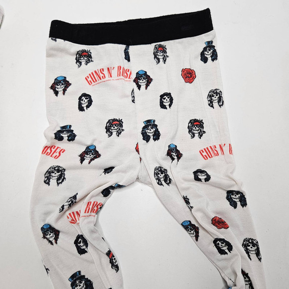 Rowdy Sprout Guns N Roses Long Sleeve Thermal Set 6-12m Months 2pc PJs Band - Picture 5 of 8